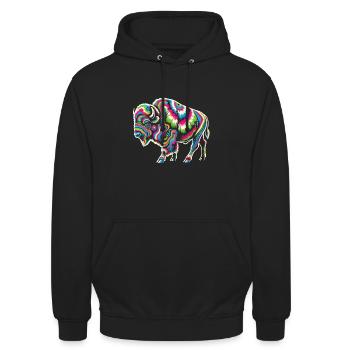 Hippie Festival - Unisex Hoodie - Schwarz - Vorne - Alina (178cm) & Michal (187cm)