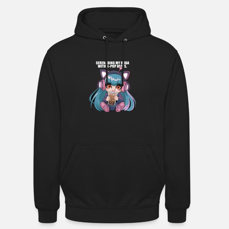 K pop and bubble tea - Unisex Hoodie - black