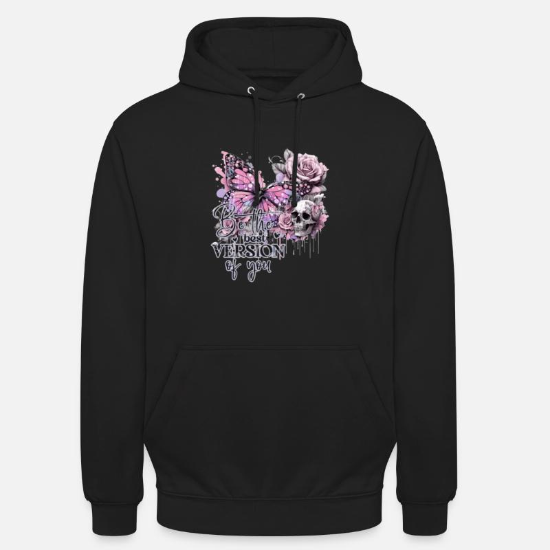Gothic Butterfly Skull - Unisex Hoodie - Schwarz