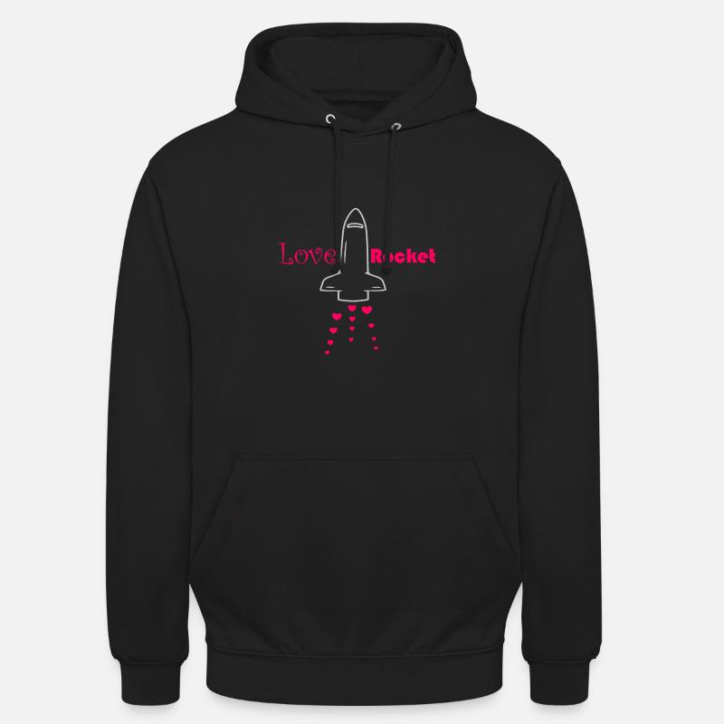 Liebesrakete - Unisex Hoodie - Schwarz