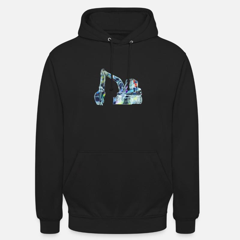 bagger,baggerfahren,baggerfahren,graffiti,bunt - Unisex Hoodie - Schwarz
