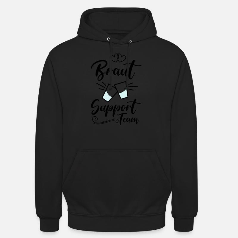 braut support team kurze - Unisex Hoodie - Schwarz