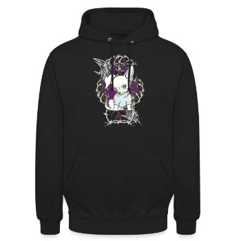 spitz - Unisex Hoodie - Schwarz - Vorne - Alina (178cm) & Michal (187cm)