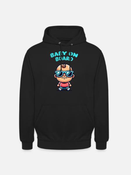 baby comic sonnenbrille - Unisex Hoodie - Schwarz