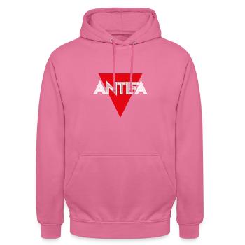 ANTIFA - Unisex Hoodie - pink - Front - Alina (178cm) & Michal (187cm)