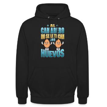 Le serveur ne touche pas ses couilles - Sweat-shirt à capuche unisexe - noir - Devant - Alina (178cm) & Michal (187cm)