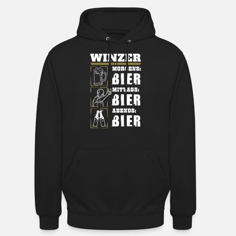 Mon quotidien de vigneron - Sweat-shirt à capuche unisexe - noir
