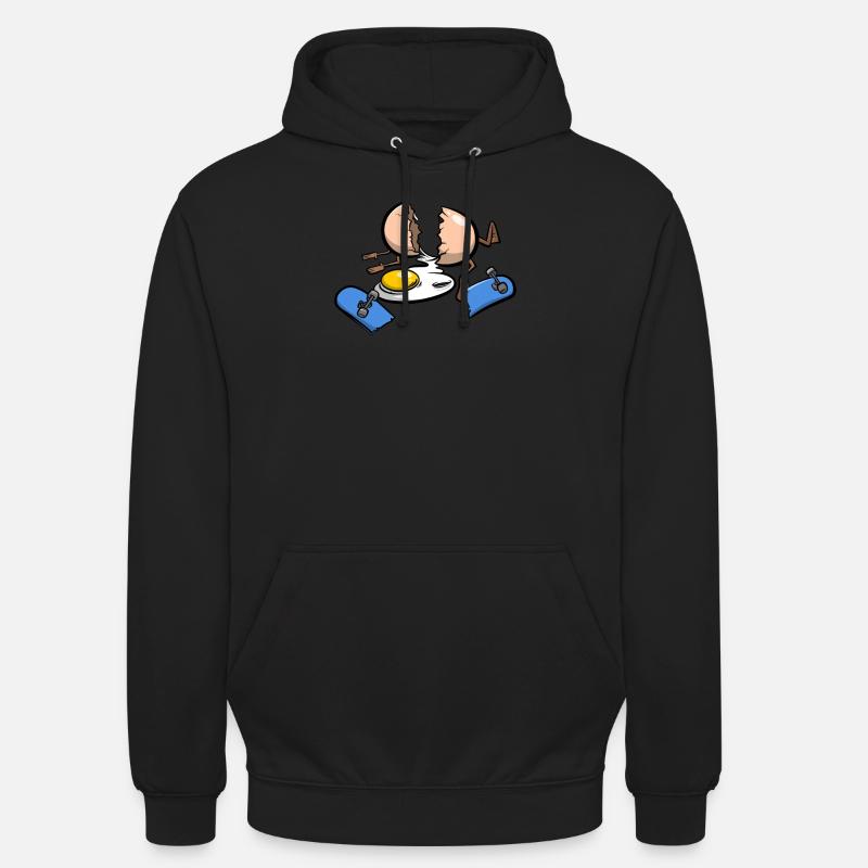 Skateboard Unfall Ei - Unisex Hoodie - Schwarz