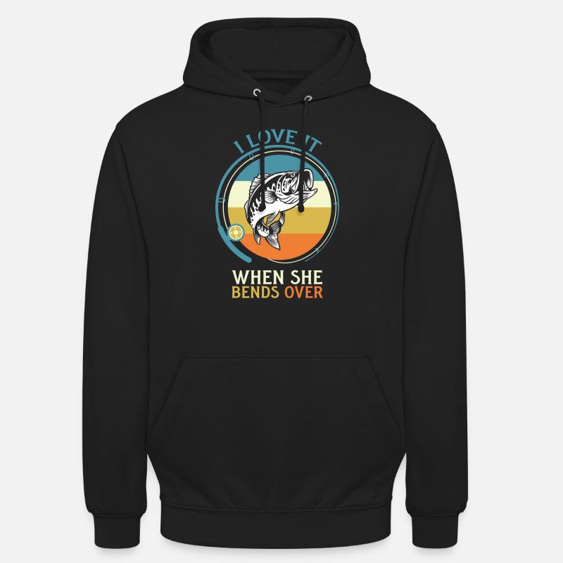 Pêcher Pêcheur Canne à pêche - Sweat-shirt à capuche unisexe - noir