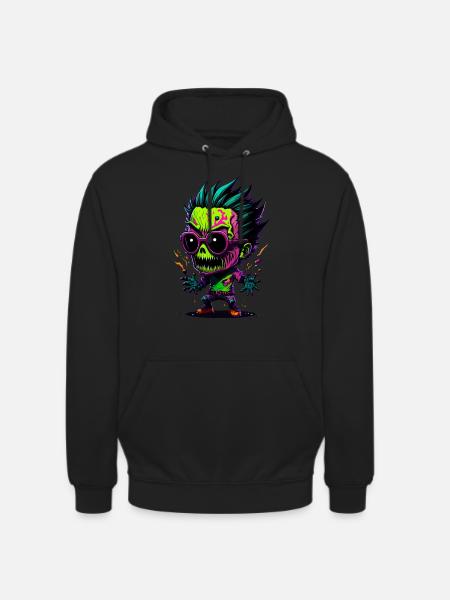 Bunter cooler Zombie - Unisex Hoodie - Schwarz