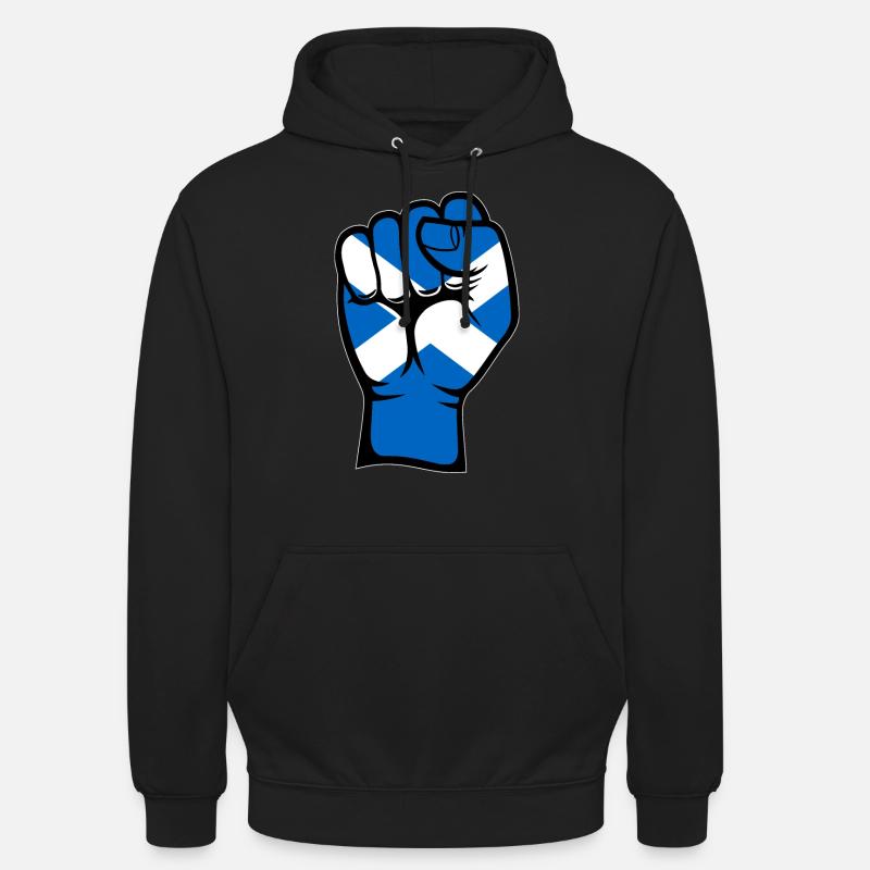 Drapeau de l’Ecosse poing main utilisé symbole - Sweat-shirt à capuche unisexe - noir
