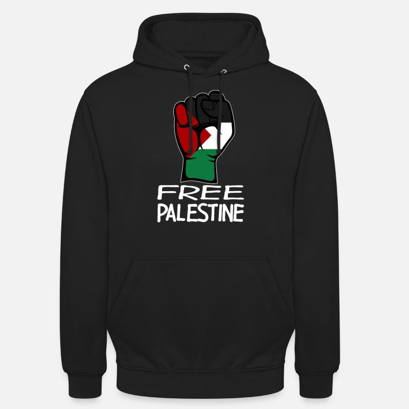Drapeau de la Palestine libre - Sweat-shirt à capuche unisexe - noir