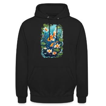 Aquarium - Unisex Hoodie - black - Front - Alina (178cm) & Michal (187cm)