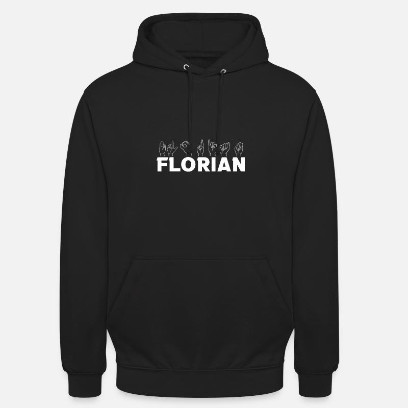 Gebärdensprache Florian - Unisex Hoodie - Schwarz