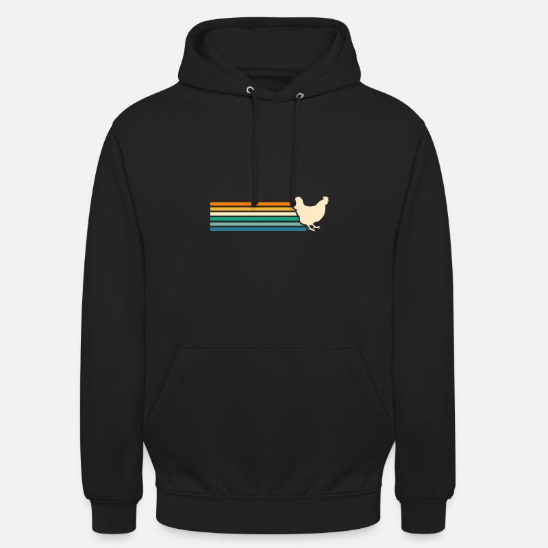 Poules Poule - Sweat-shirt à capuche unisexe - noir
