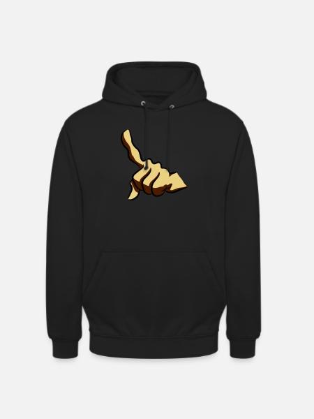 Hand index finger - Unisex Hoodie - black