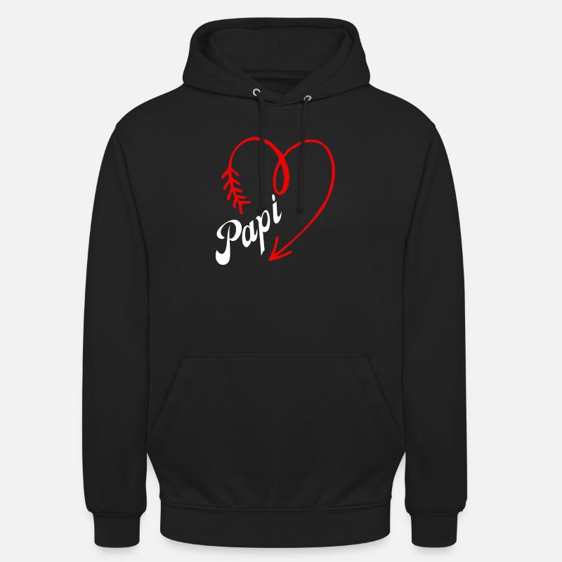 papi cœur - Sweat-shirt à capuche unisexe - noir