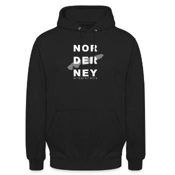 Norderney - Unisex Hoodie - Schwarz - Vorne - Alina (178cm) & Michal (187cm)