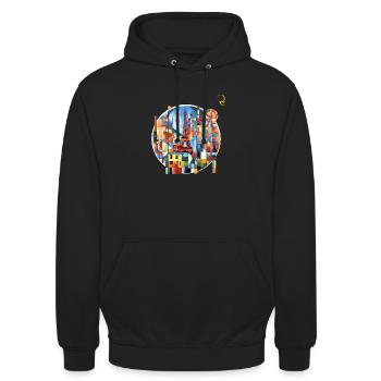 EIFFEL TOWER - Unisex Hoodie - black - Front - Alina (178cm) & Michal (187cm)