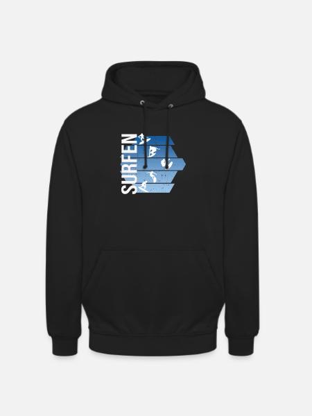 Surfen - Unisex Hoodie - Schwarz