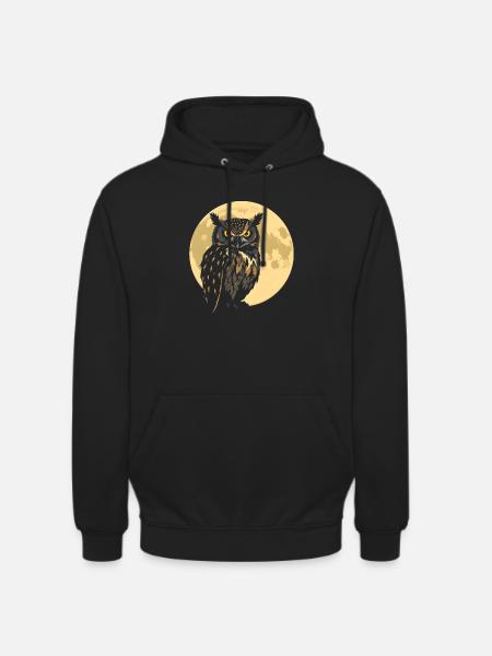 Eule - Unisex Hoodie - Schwarz