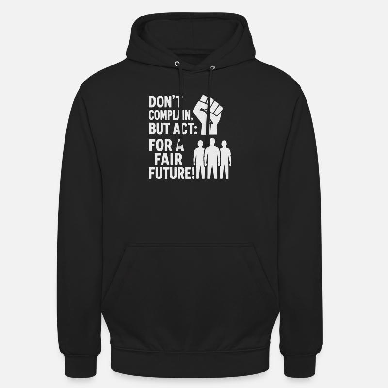 Acting for a fair future - Unisex Hoodie - black