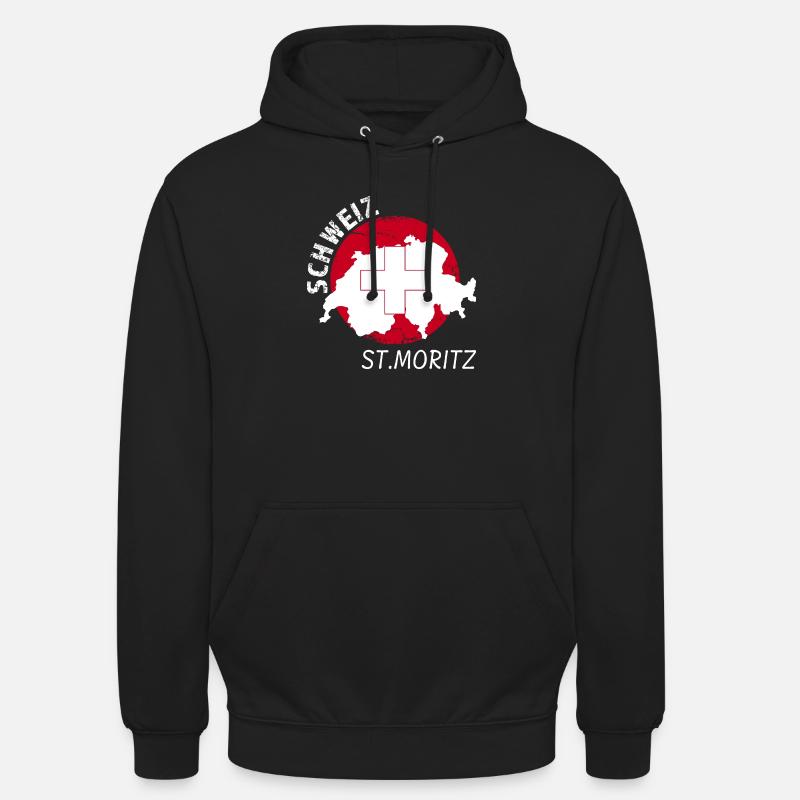 St. Moritz - Unisex Hoodie - Schwarz