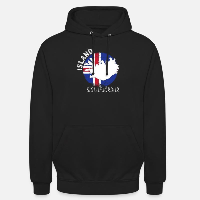 Siglufjördur - Sweat-shirt à capuche unisexe - noir