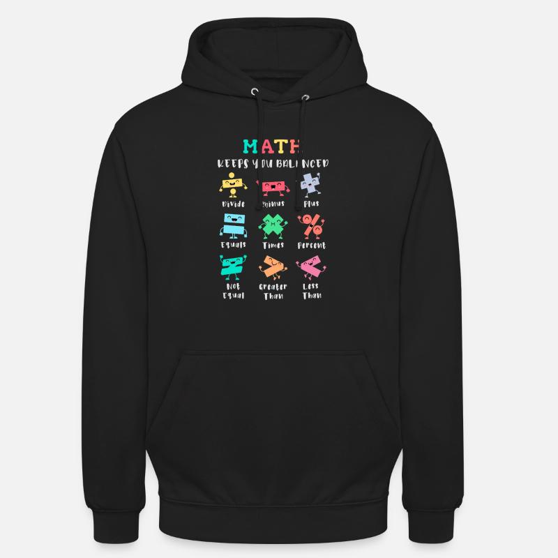 Les maths vous maintiennent en équilibre - Sweat-shirt à capuche unisexe - noir