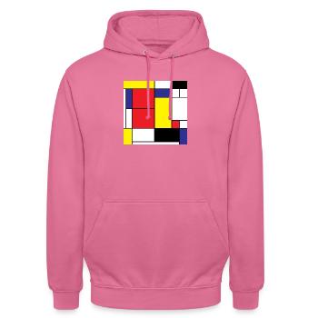 Idée cadeau vintage de symboles mathématiques art moderne - Sweat-shirt à capuche unisexe - rose - Devant - Alina (178cm) & Michal (187cm)