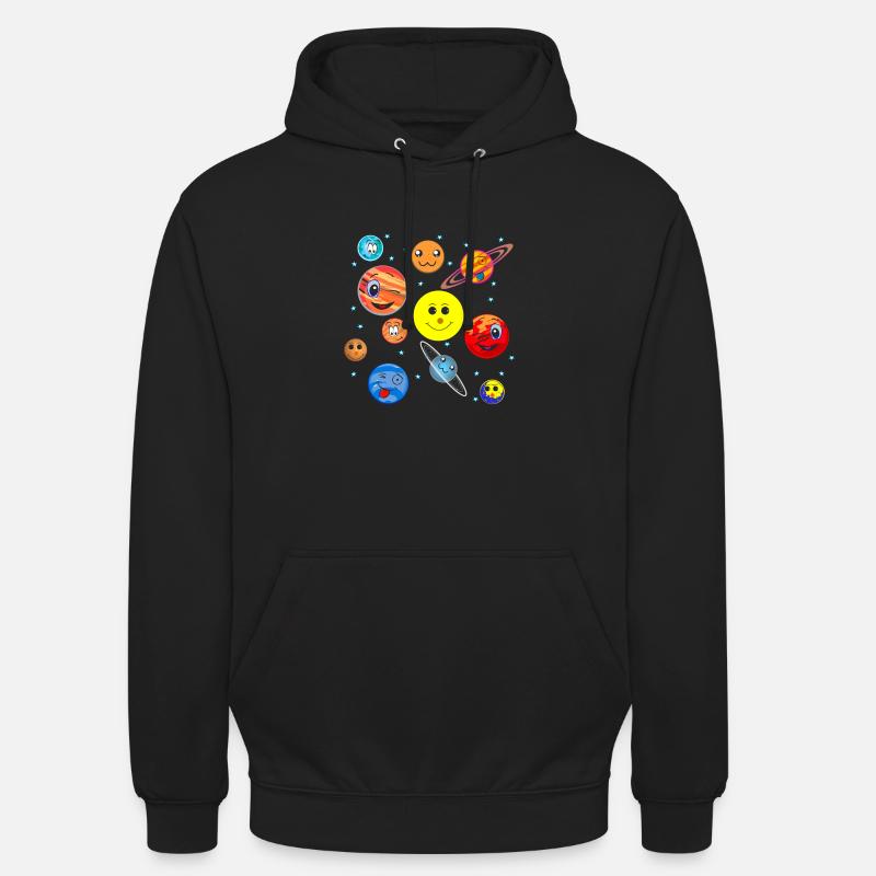 Système solaire - Sweat-shirt à capuche unisexe - noir
