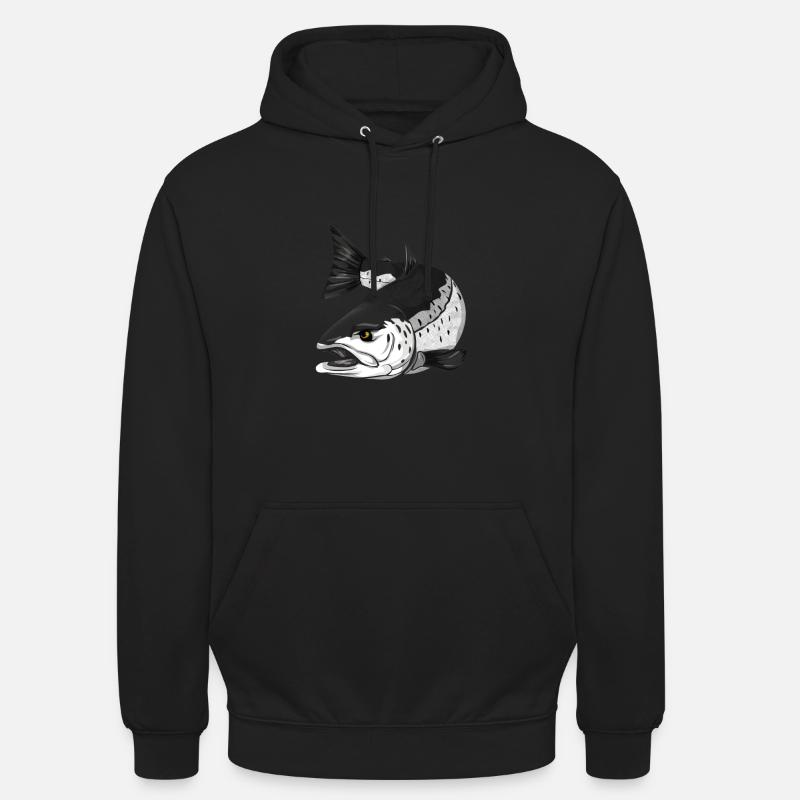 Pêche à la truite de mer - Pêche côtière Mefo - Sweat-shirt à capuche unisexe - noir