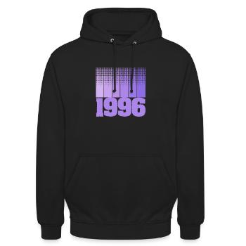 1996 - Unisex Hoodie - black - Front - Alina (178cm) & Michal (187cm)