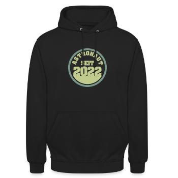 2022 - Unisex Hoodie - Schwarz - Vorne - Alina (178cm) & Michal (187cm)