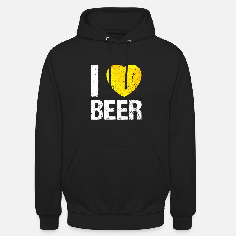 J’adore Beer Bier - Sweat-shirt à capuche unisexe - noir