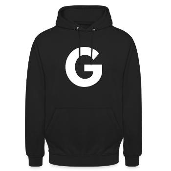 G - Unisex Hoodie - black - Front - Alina (178cm) & Michal (187cm)