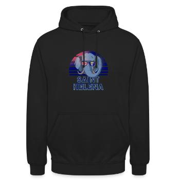 Sainte-Hélène - Sweat-shirt à capuche unisexe - noir - Devant - Alina (178cm) & Michal (187cm)