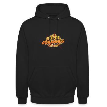 Johannes - Unisex Hoodie - Schwarz - Vorne - Alina (178cm) & Michal (187cm)