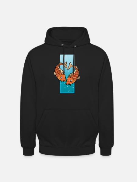 The Pisces-heart - Unisex Hoodie - Schwarz