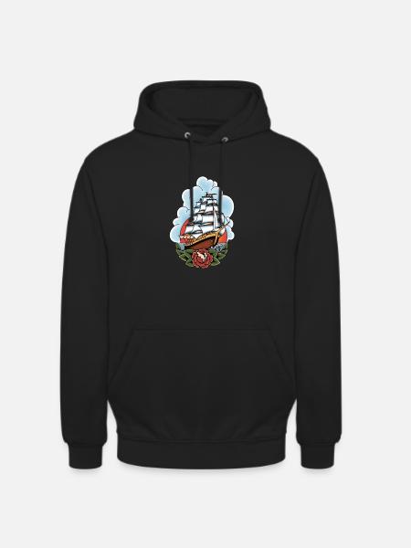 SHIP TATTOO - Unisex Hoodie - black