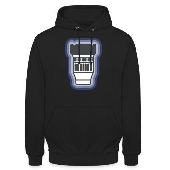 Camera Lens - Unisex Hoodie - black - Front - Alina (178cm) & Michal (187cm)