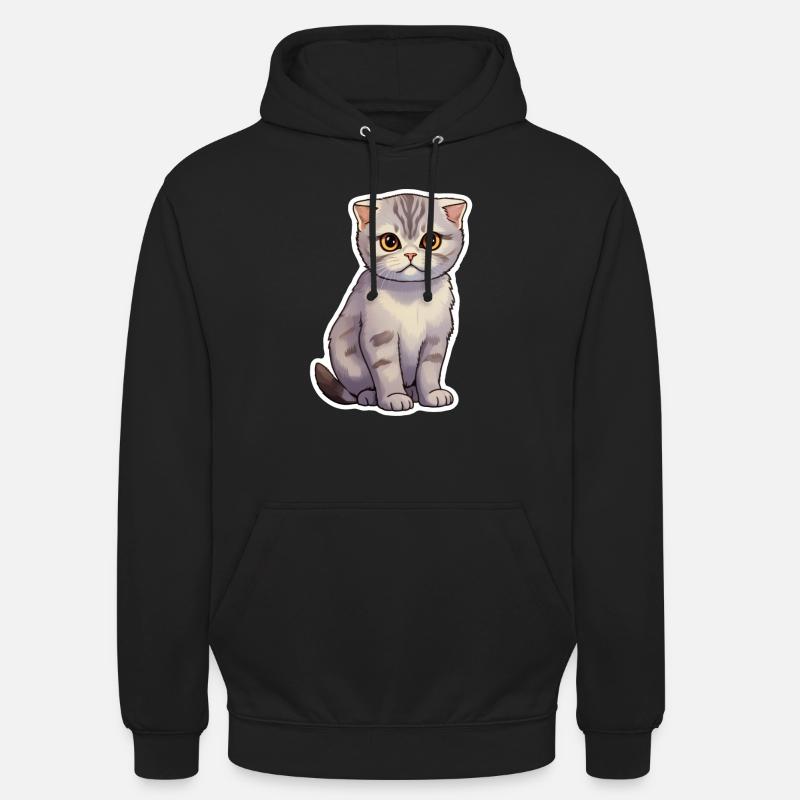 Scottish Fold Katze süß - Unisex Hoodie - Schwarz