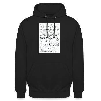 Hardcore gegen Rassismus - Unisex Hoodie - Schwarz - Vorne - Alina (178cm) & Michal (187cm)