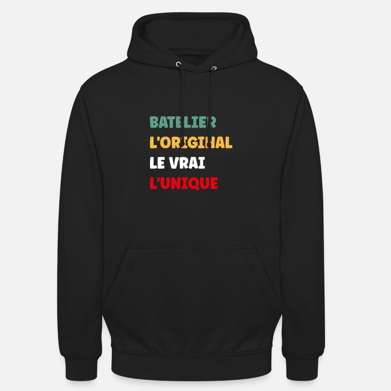 batelier - Sweat-shirt à capuche unisexe - noir