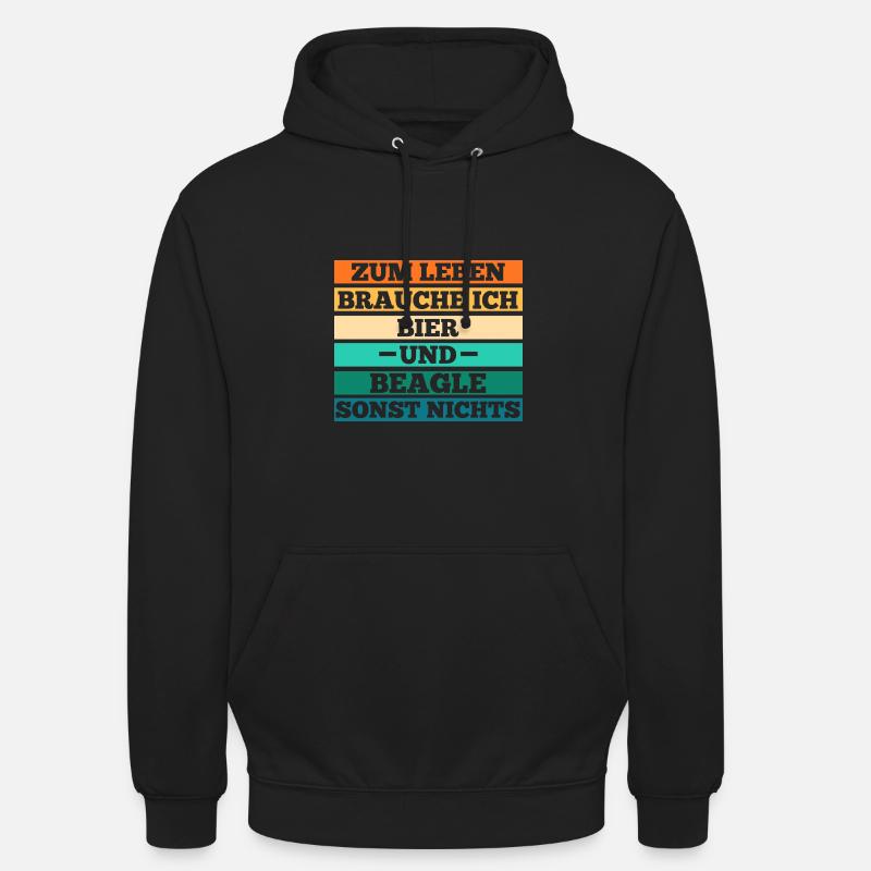 Hund Bier Beagle - Unisex Hoodie - Schwarz