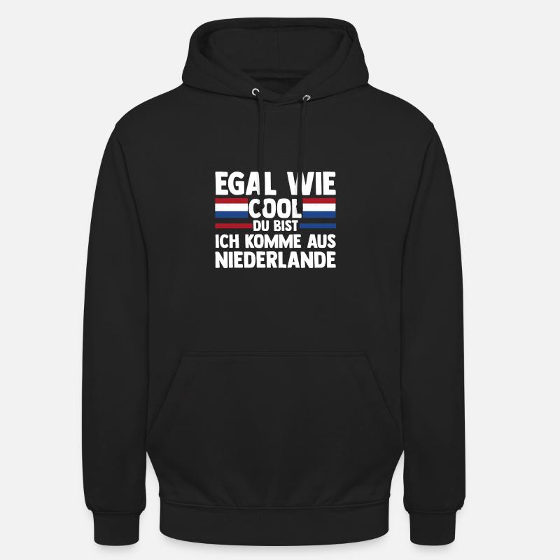 Pays-Bas Pays-Bas Pays-Bas - Sweat-shirt à capuche unisexe - noir
