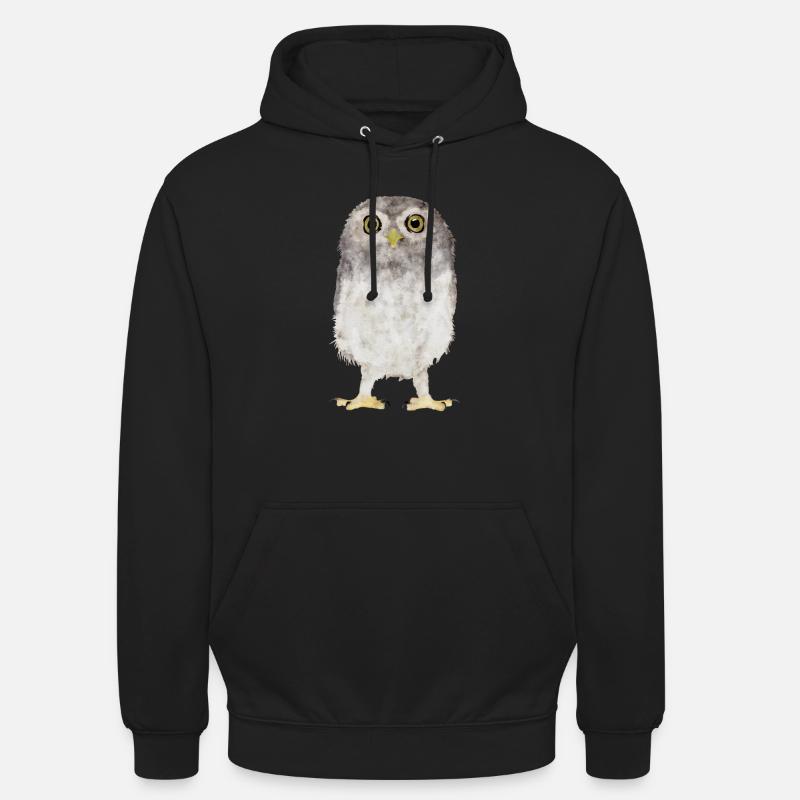 Eule - Unisex Hoodie - Schwarz