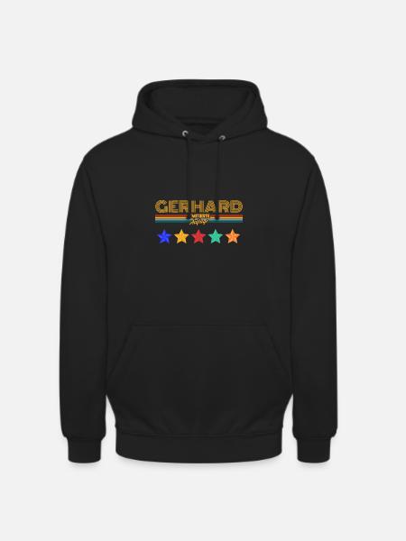 Gerhard - Sweat-shirt à capuche unisexe - noir