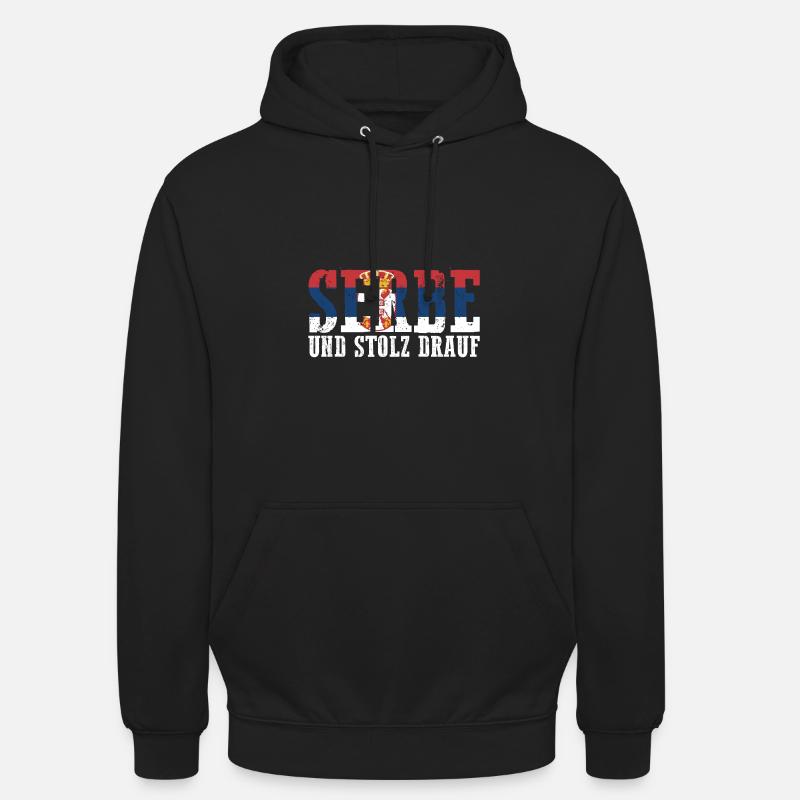 Serbe Serbe Serbie - Sweat-shirt à capuche unisexe - noir