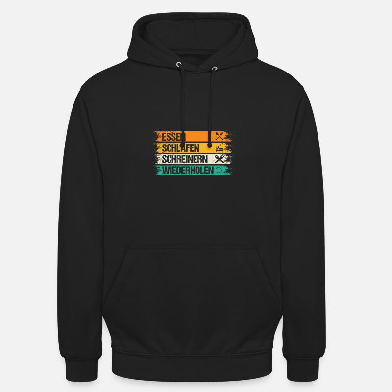 Charpentier, Charpentier, Charpentier - Sweat-shirt à capuche unisexe - noir